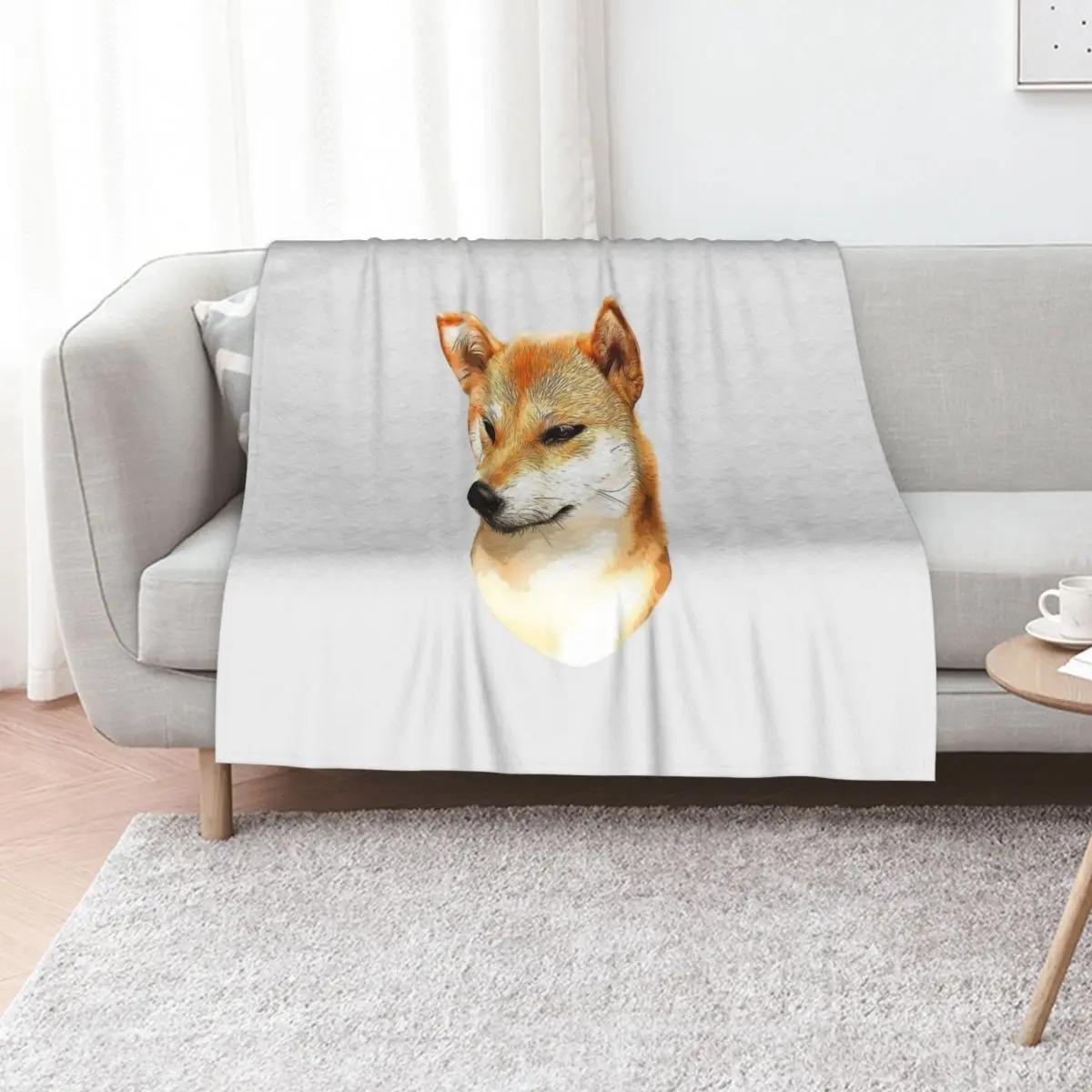 Shiba Inu Stunning Dog! Throw Blanket Cozy Sofa Blanket for TV Watching Napping