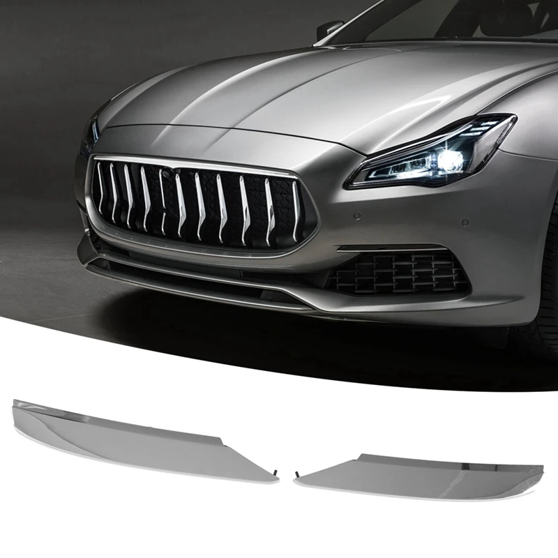 Car Front Bumper Side Cover Trim Silver Front Bumper Cover Trim Fit For Maserati Quattroporte 2017-2022 673007201