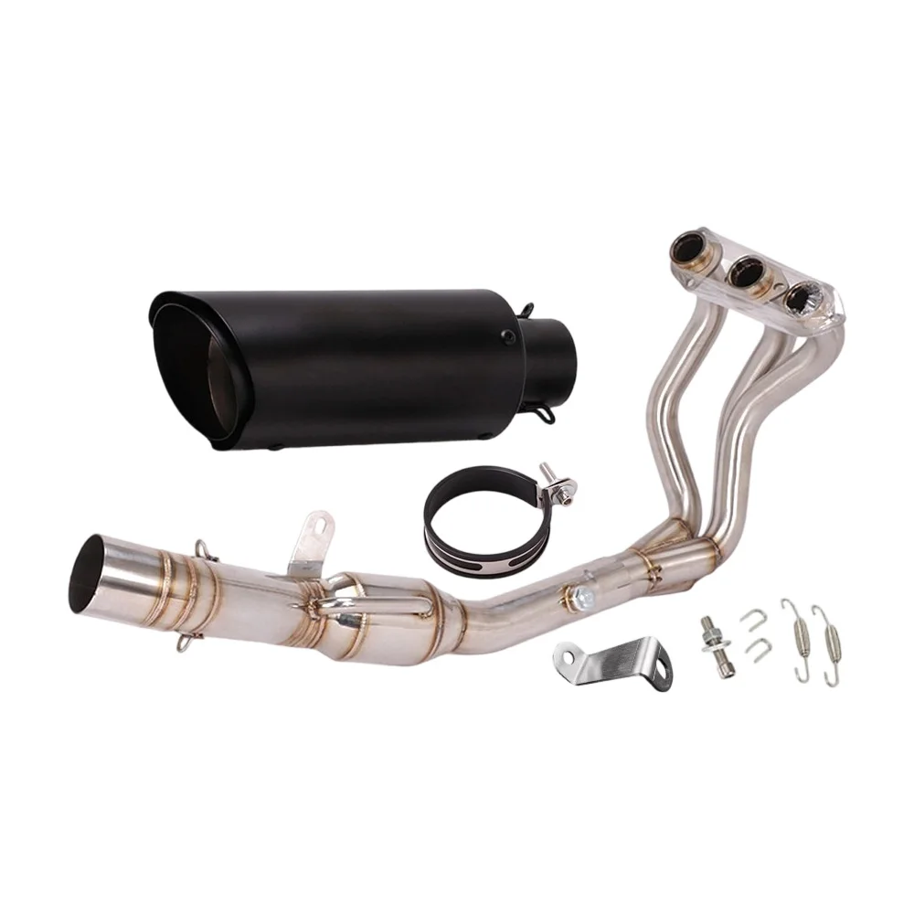 لياماها MT09 2020-2023 نظام العادم الكامل رأس ربط الأنابيب الخمار نصائح زلة أنابيب العادم #2