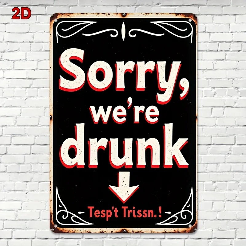 One piece,  metal tin sign 