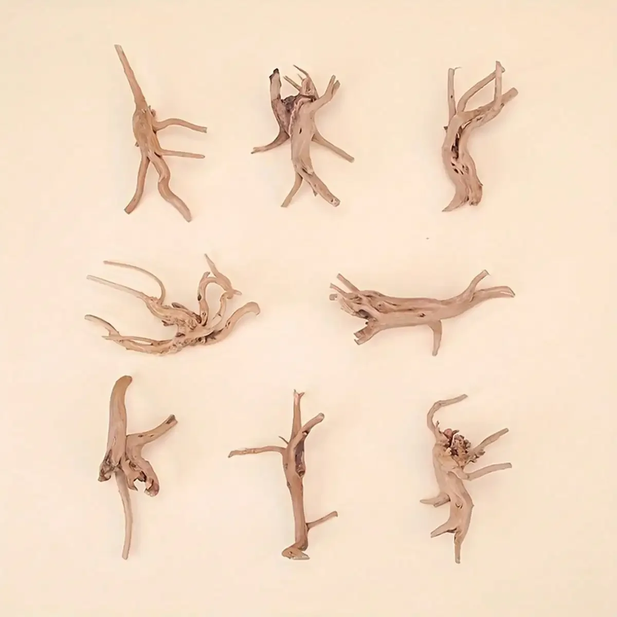 1 S + 2 L طقم خشب دريفت طبيعي لتزيين حوض السمك وتررم يعزز تجربة تسلق الزواحف والمناظر الطبيعية لخزان الأسماك #4