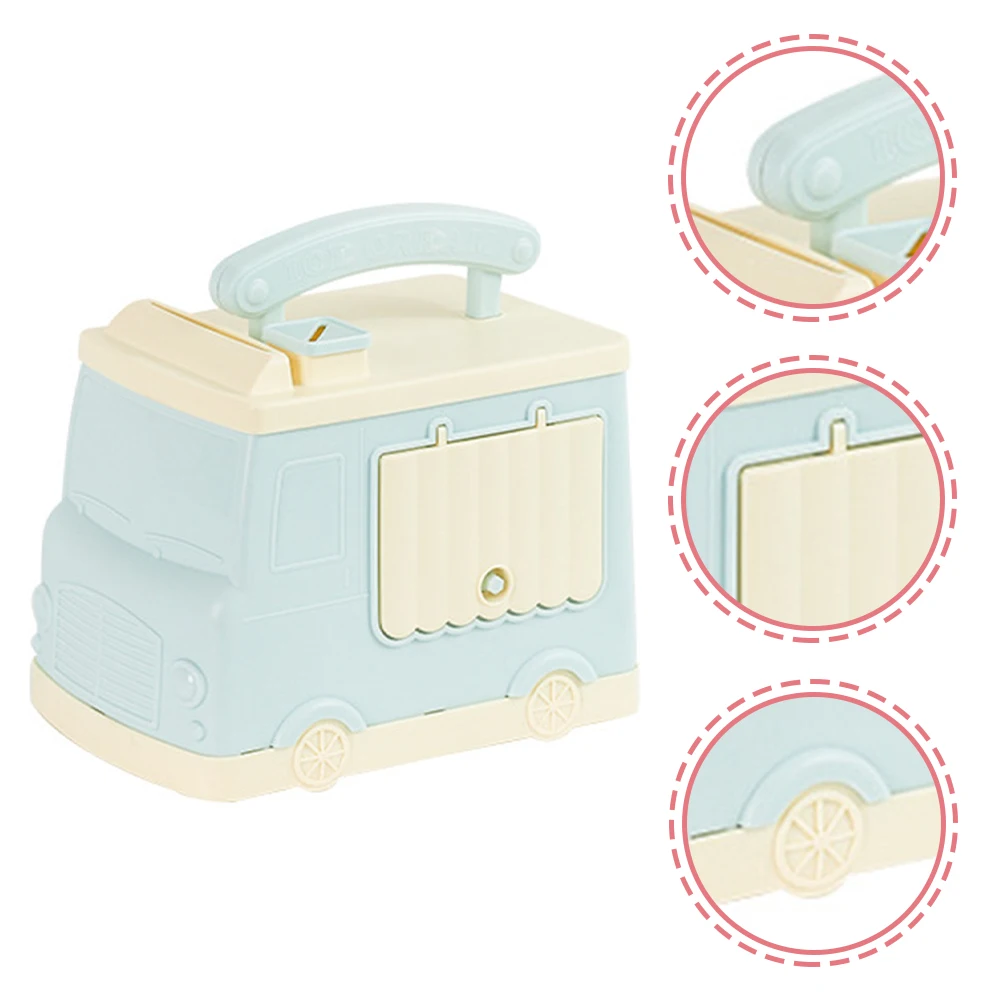 

Automotive Piggy Bank Sky Blue Plastic Adorable Saving Pot Kids Coin Container Storage Box Home Decor Bedroom Office Accessories