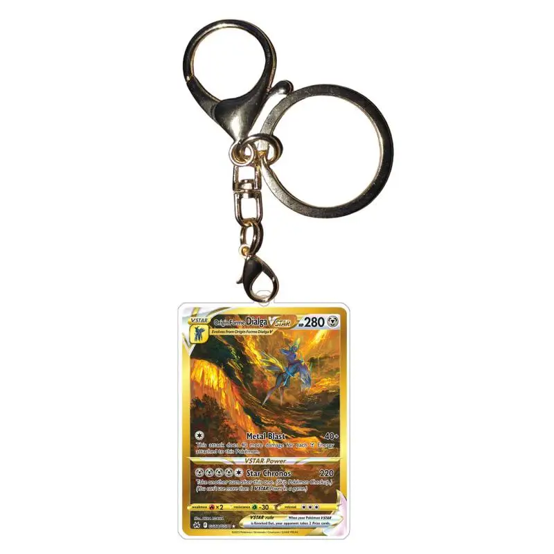 Arceus سلاسل المفاتيح جيراتينا لوجيا Dialga Palkia Ptcg بطاقة صغيرة لتقوم بها بنفسك الاكريليك عمل دمى أشكال أنيمي لعبة جمع قلادة هدية #3