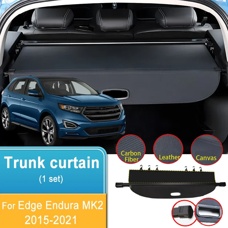 

Cars Trunk Cargo Curtain For Ford Edge 2016 Accessories Endura MK2 CD539 2021-2015 Car Interior Storage Trunk Partition Covers