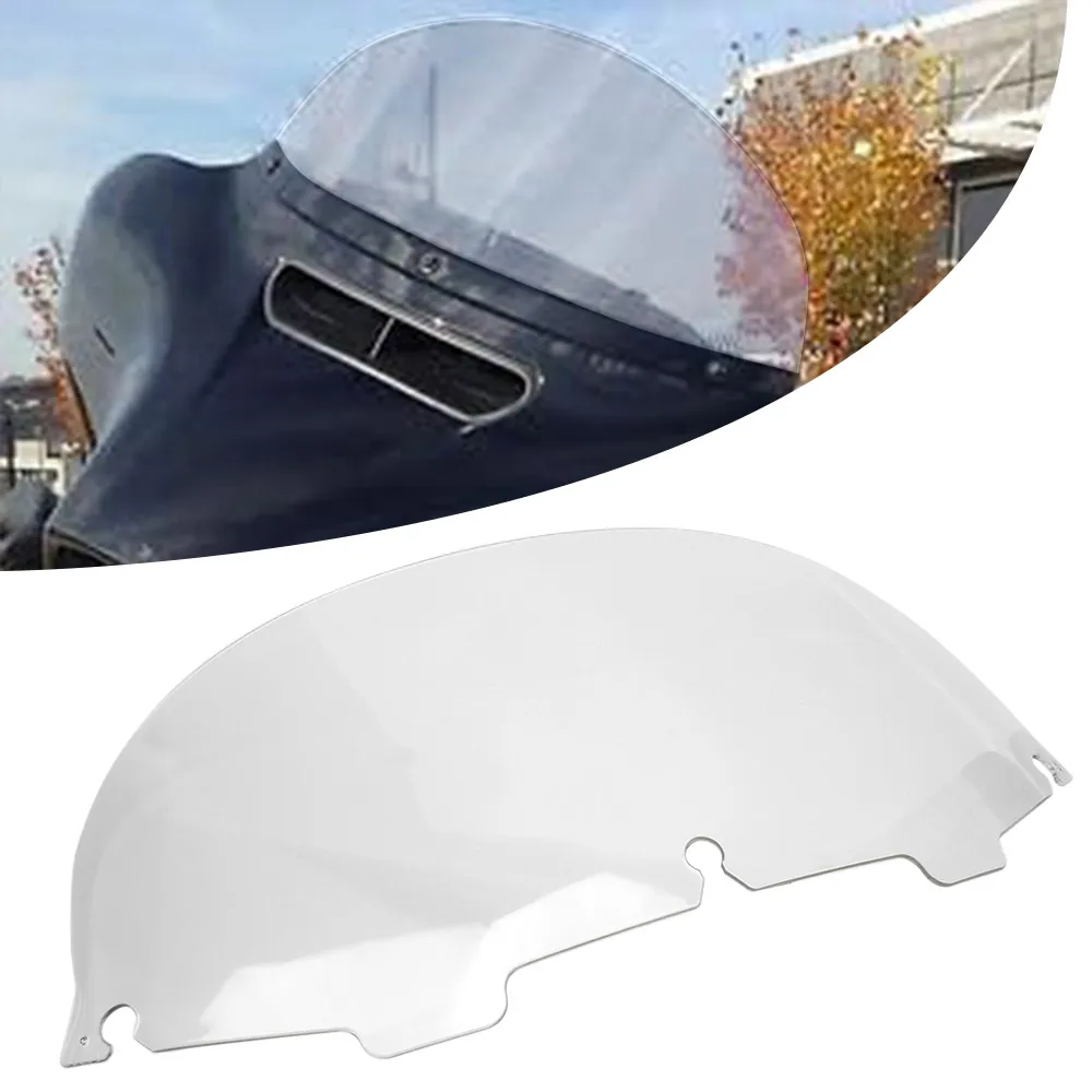 Windshield Round Shapes Wind Deflector Windshield Abs Fit For Harley Touring FLHT FLHTC FLHTCU FLHTP FLHX 1996-2013 Transparent