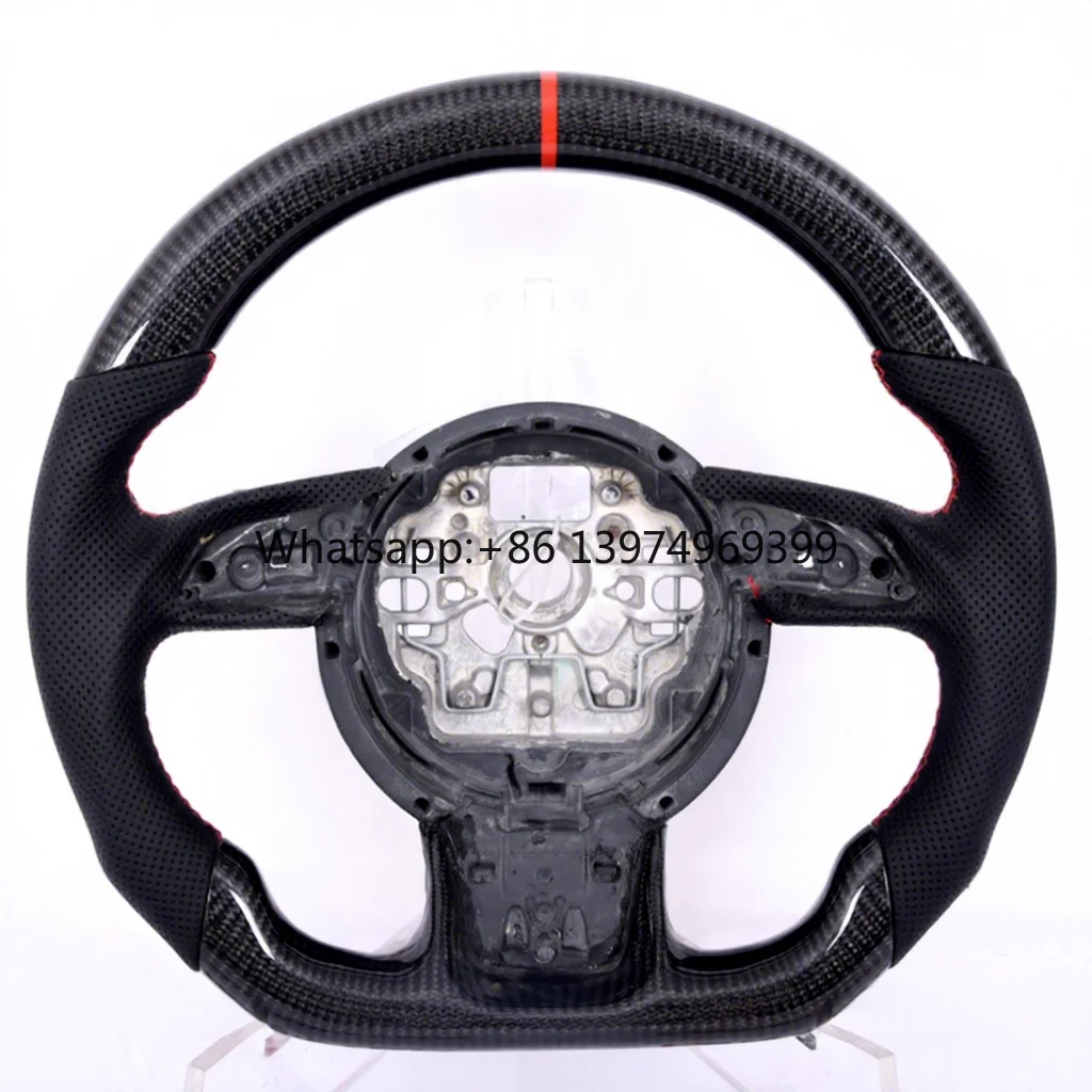 LED Carbon Fiber Steering Wheel Compatible with Audi RS3 RS4 RS5 RS6 RS7 S3 S4 S5