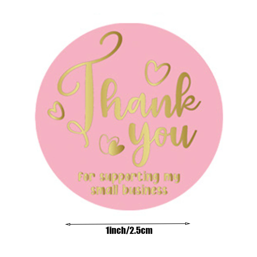 50-500Pcs Black Thank You Sticker For Supporting My Small Business Stickers Gift Handmade Seal Labels Packaging Sticker