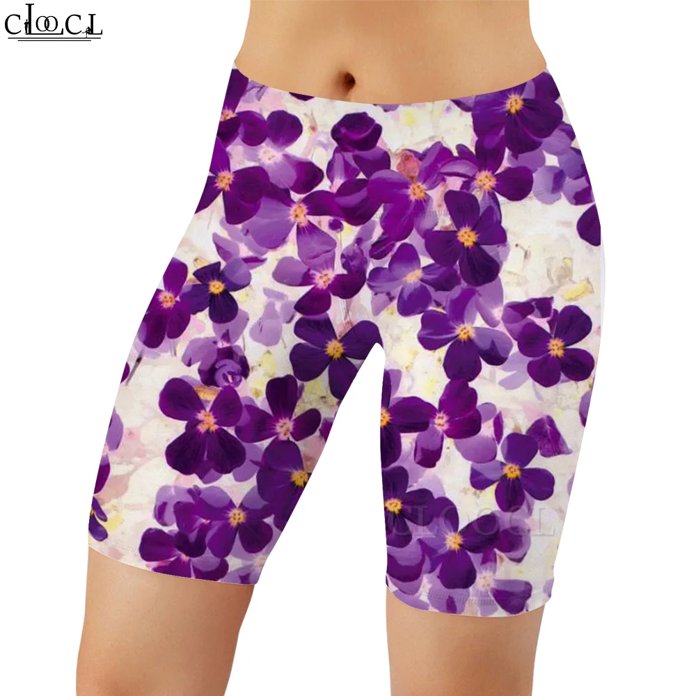 CLOOCL – Legging imprimé Violet pour femme, pantalon de survêtement, décontracté, Sexy, à la mode