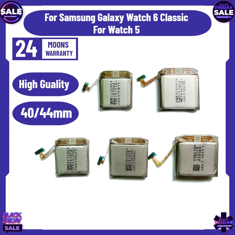 

New Battery for Samsung Galaxy Watch 6 Classic SM-R945 R940 R935 R930 Battery for Watch 5 R905/R900 R915/R910 5 Pro R925/R920