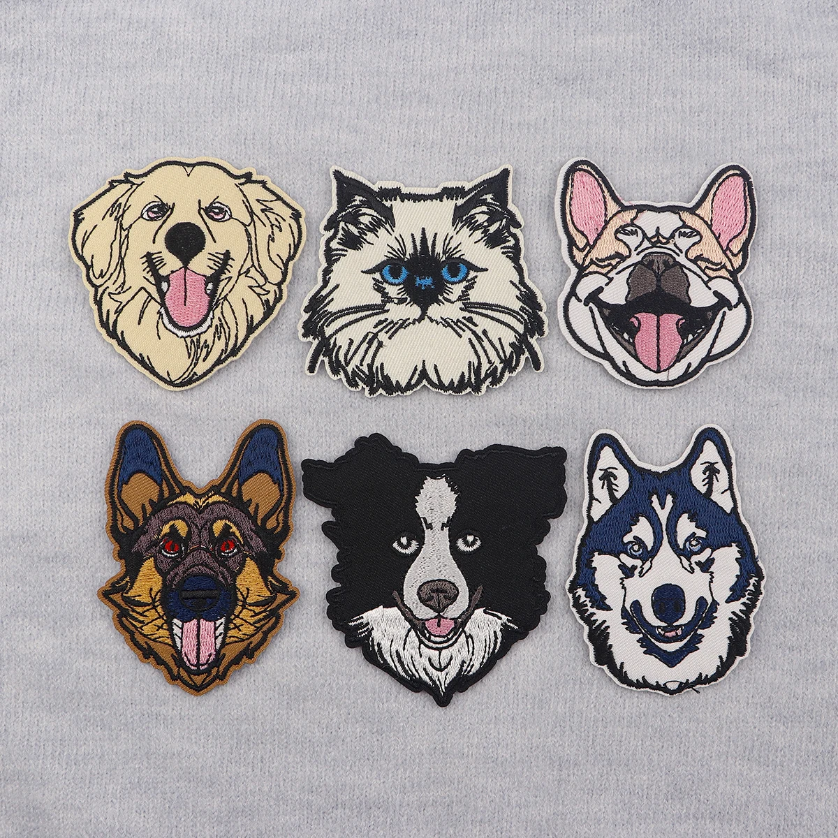 Leuke honden patches op kleding huisdier minnaar geborduurde patches cartoon dieren naai badges opstrijkbare patch diy kleding accessoires