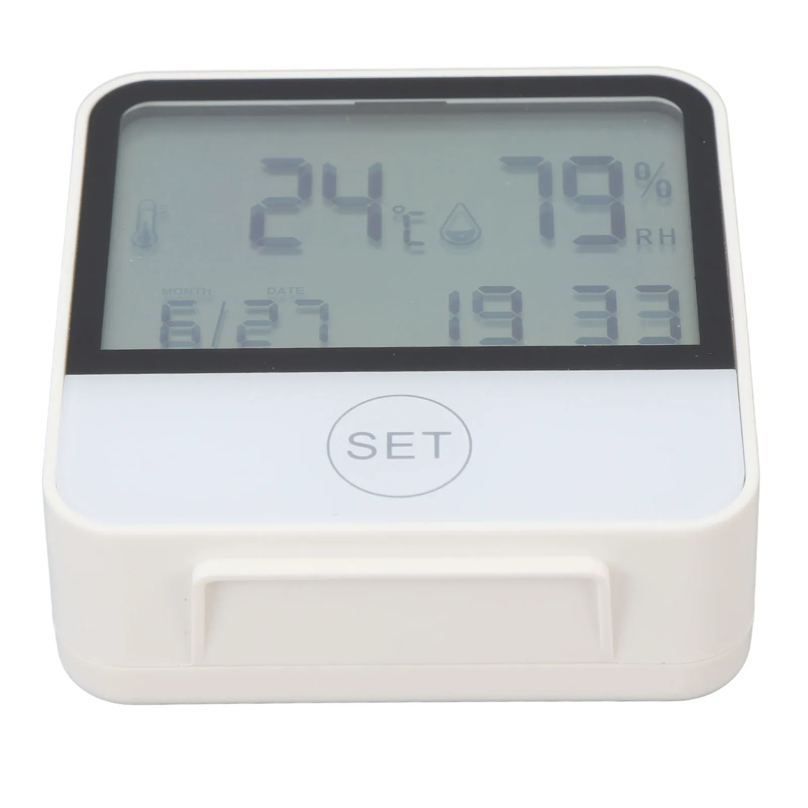 Digitales Thermometer, Luftfeuchtigkeitsmesser, Hintergrundbeleuchtung, leicht ablesbar, Anti-Demontage, einstellbare Modi, Innenthermometer, Hygrometer für Zuhause