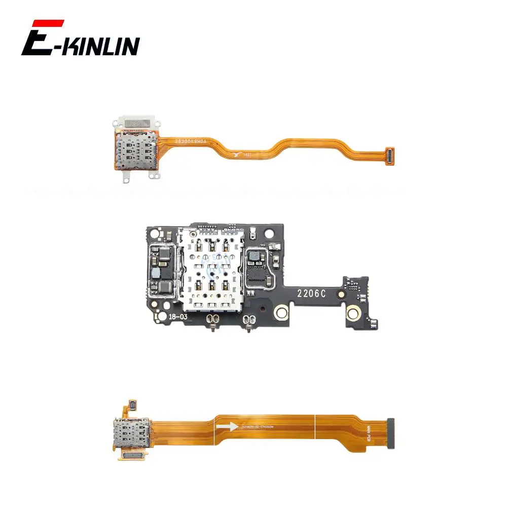 Sim Card Tray Reader Slot Socket Horder Flex For Xiaomi Mi 12 12S 11 Lite 11i 11X Poco F3 F4 Civi 1S Redmi K40S K40 Pro Plus