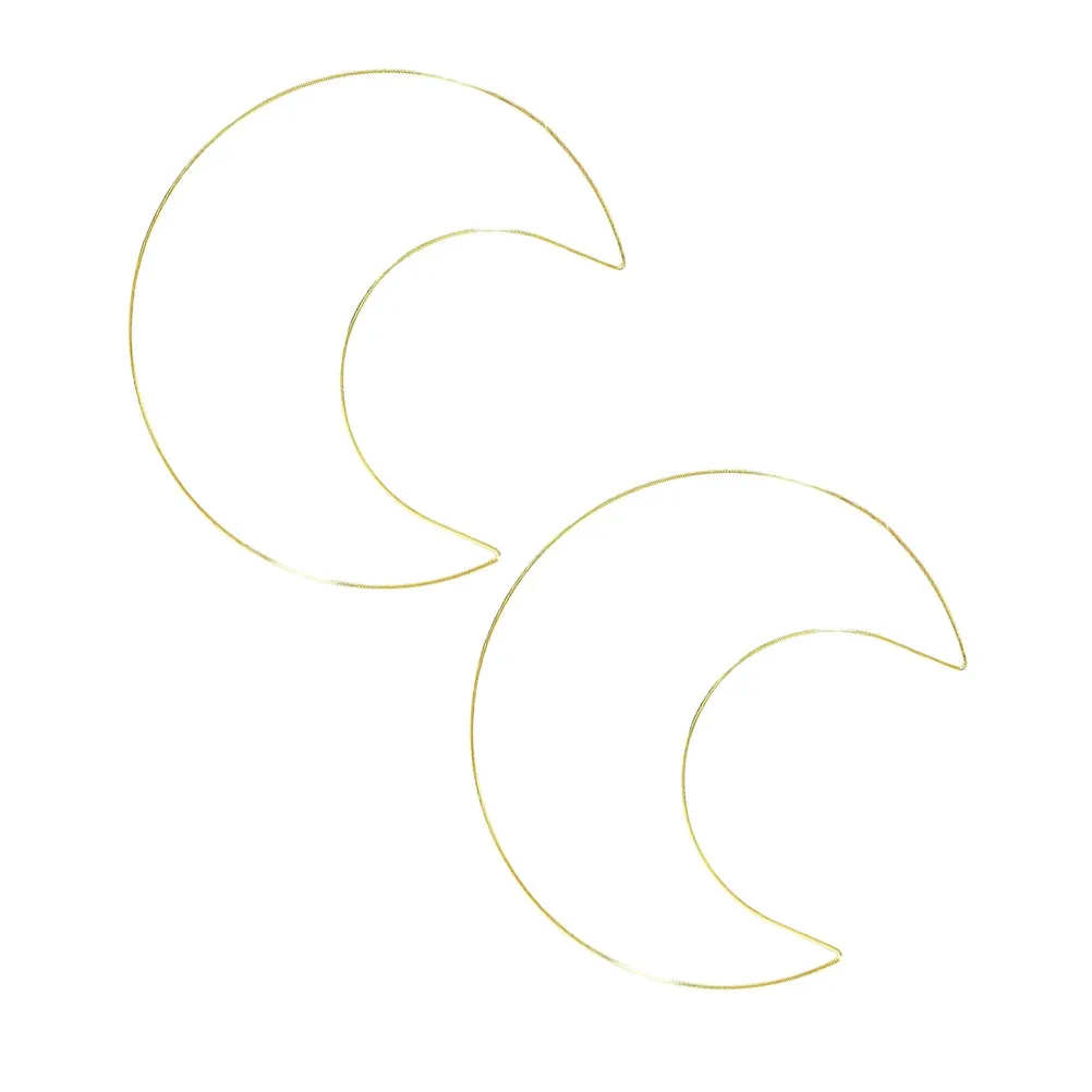 

2pcs Moon Dream Catcher Diy Ring Wall Hanging Wreath Frame Iron Hoop For Garland Pendant Craft Home Decor Decoration