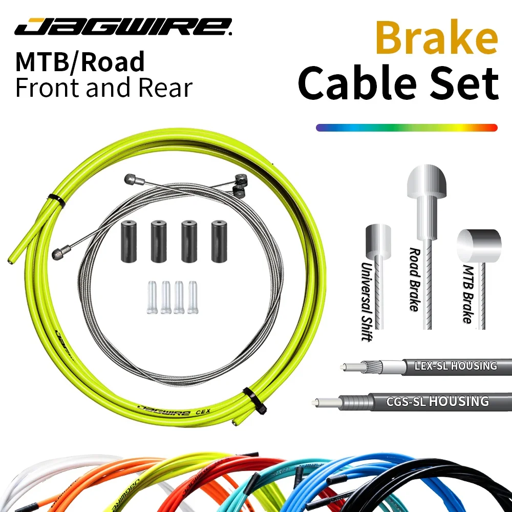 

JAGWIRE MTB Road Bike Cable Set Non-lubed Brake 5mm CEX Cable Set Mountain Bicycle Derailleur Cable Housing Kit Universal Parts