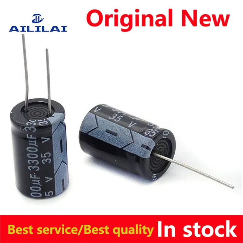 (2/5/50pcs) New 35V 10UF 22UF 47UF 100UF 220UF 330UF 470UF 680UF 1000UF 2200/3300/4700UF aluminum electrolytic capacitor element