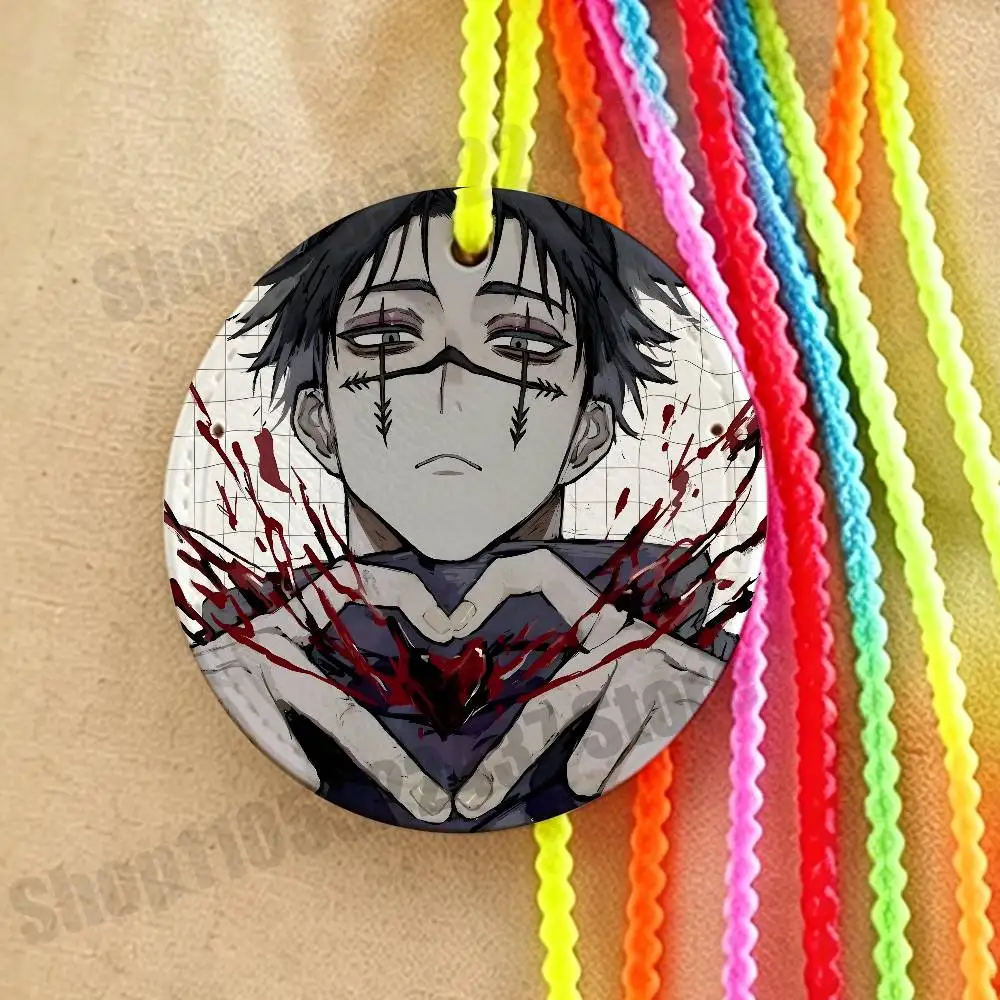 

Choso Anime J-Jujutsu K-Kaisen Leather Luggage Tag Suitcase Label Baggage Boarding Bag Name ID Address Holder For Travel