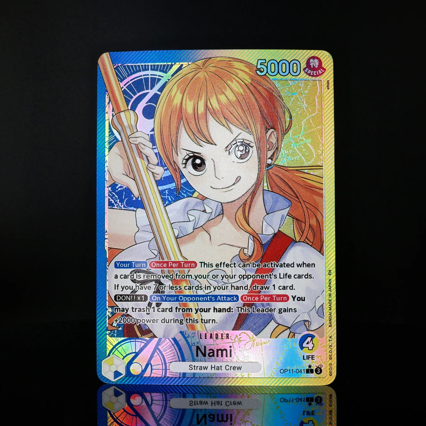 OP11 Leader Card Set One Piece TCG OPCG English Leader Card Luffy Nami Jinbe Koby Katakuri Shirahoshi Textured Foil Card
