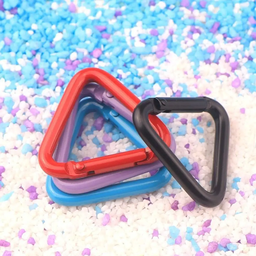 

5pcs 6 Colors Carabiner New 34*31*4.0mm Triangle Camping Hiking Keychain Bottle Hook Outdoor Tool