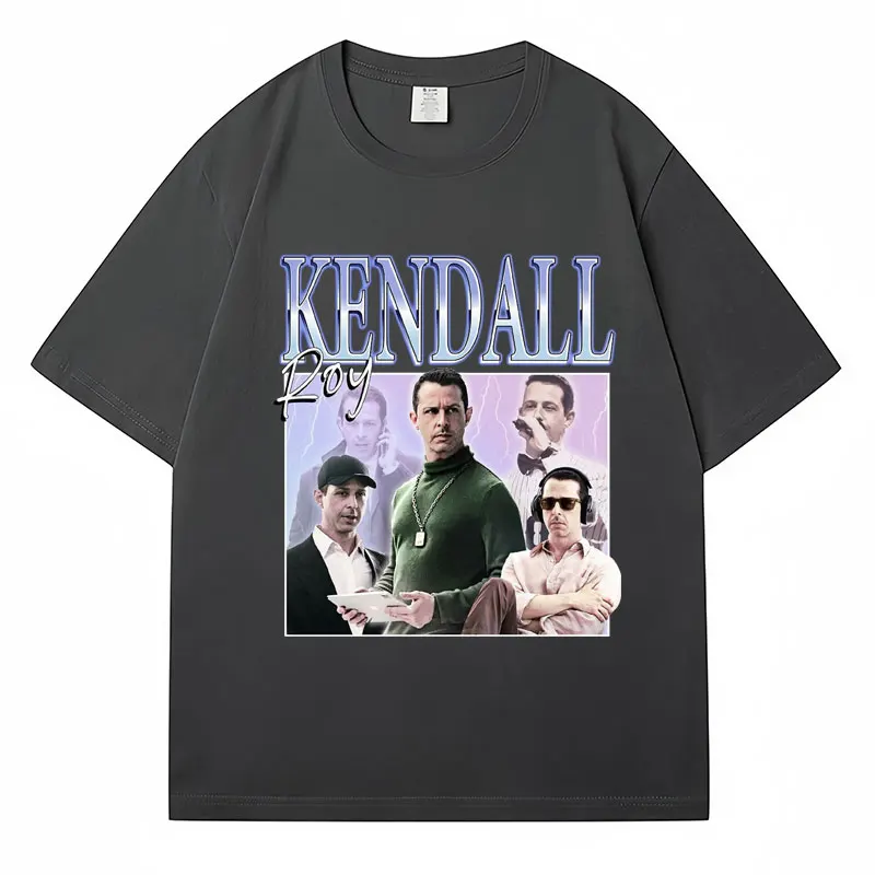 Kendall Roy Graphic T Shirt Succession Logan Homage Tv Show Krótki rękaw Moda Męska Damska Casual 100% Bawełna T-shirty Prezenty