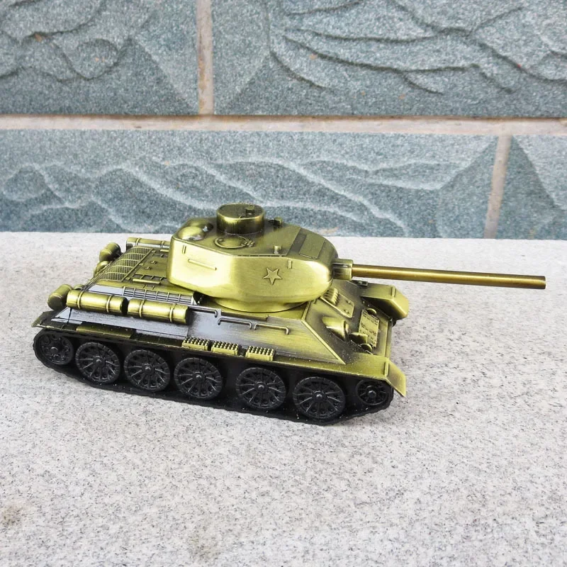 2024 Military T34 Model Tank Creative Classic World War Metal Army Battle Tyle Panzer Diminutive Ornament Gifts For Boy Children