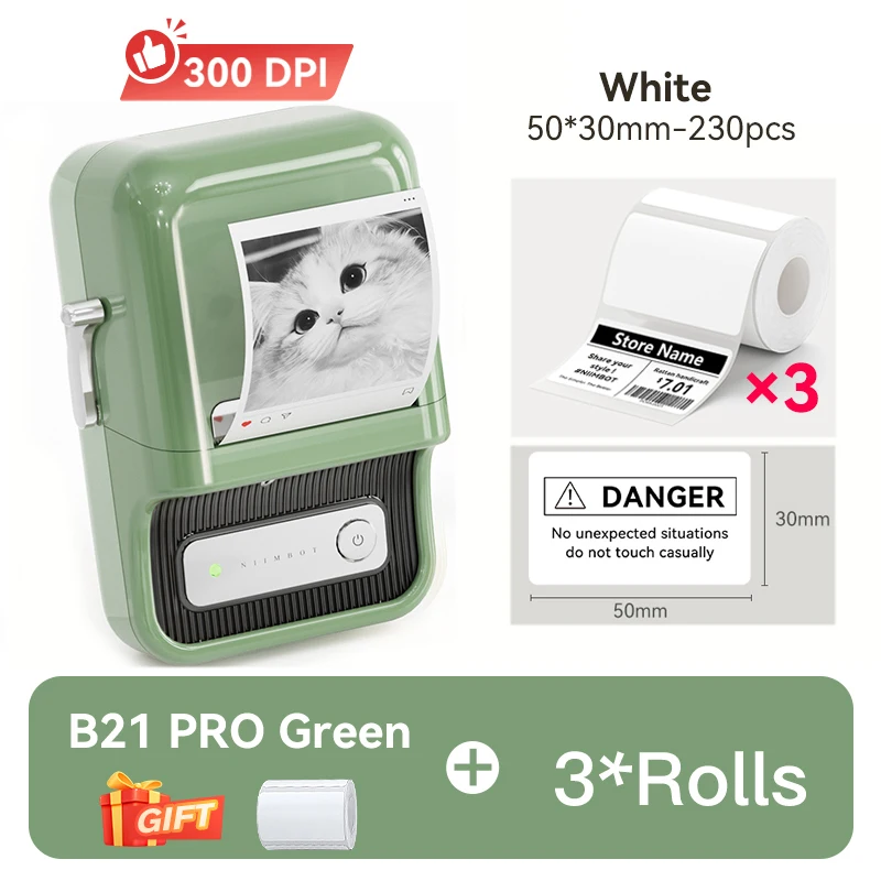 NiiMbot B21 B21 PRO Bluetooth zelfklevende labelprinters Mini thermische printer Draadloze barcodelabelmaker voor kantoorkleding
