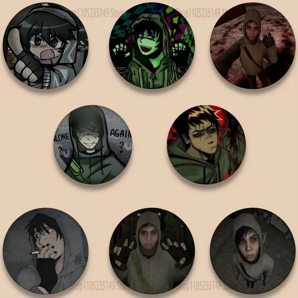 

Game C-Cry of Fear Pins 58mm Cute Cartoon Badge Handmade Brooches for Backpack Accessories Jewelry Gifts