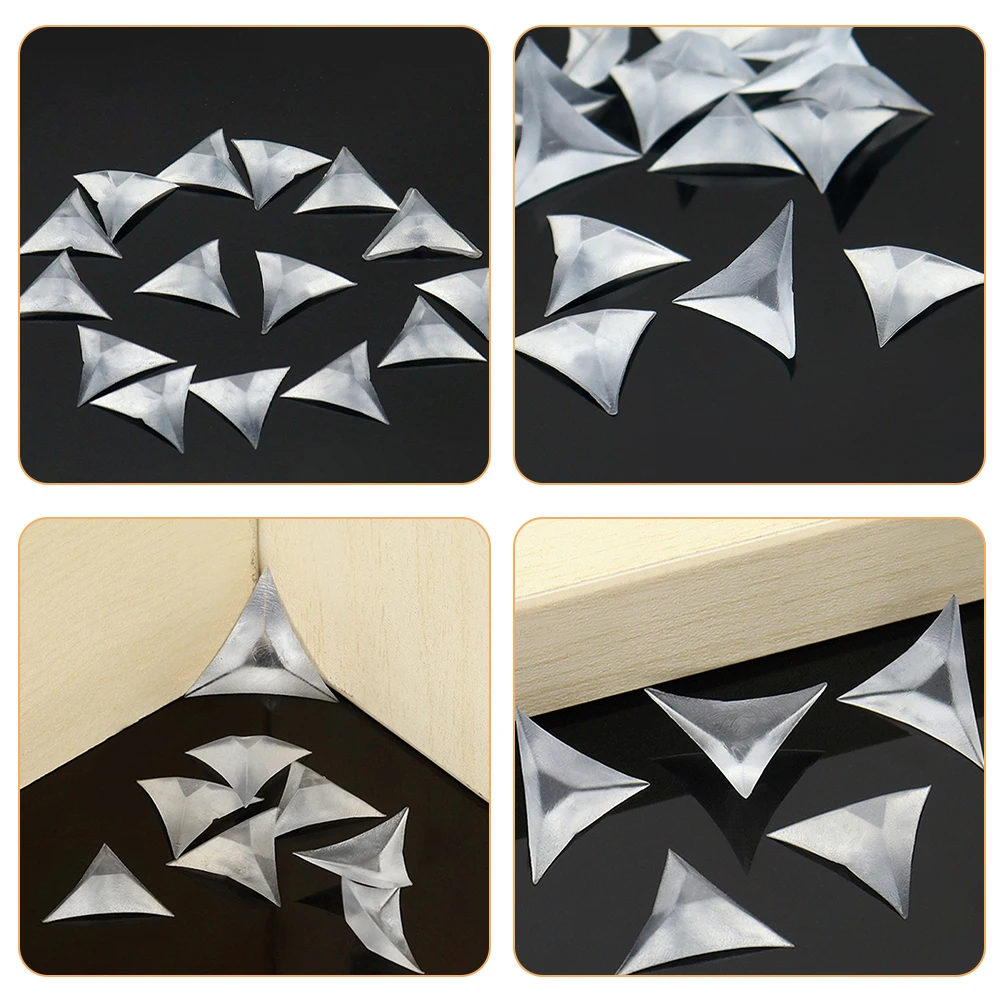 niture Hardware Accessories Transparent Triangular Dust Corners for Cabinets Drawers Sturdy Durable Easy Installation