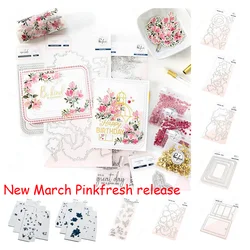 Hot Sale New Cutting Dies Clear Stamps and Layered Stencils Dahlia Daisies Sets Scrapbooking Supplies Diy Cuts Crafts Decoration