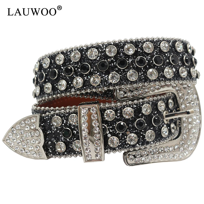 Rhinestones Belts Bling Luxury Strap Belt For Women Men Cinto De Strass New Hot Western Studded Belt Crystal Cowgirl Cowboy