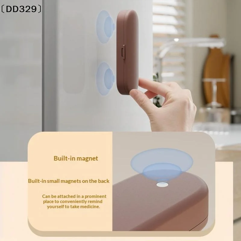 Ultra Mini Portable Medicine Box Magnetic Suction Dispensing Box Portable Special Small Medicine Box Sealed And Light〔DD329〕