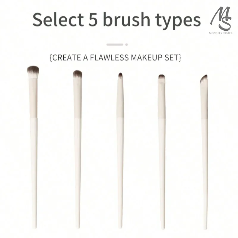 5 Stück Augen Make-up Pinsel Set für Anfänger Lidschatten, Falten, Eyeliner und Augenbrauen Pinsel konische Blending Detail Make-up-Tool