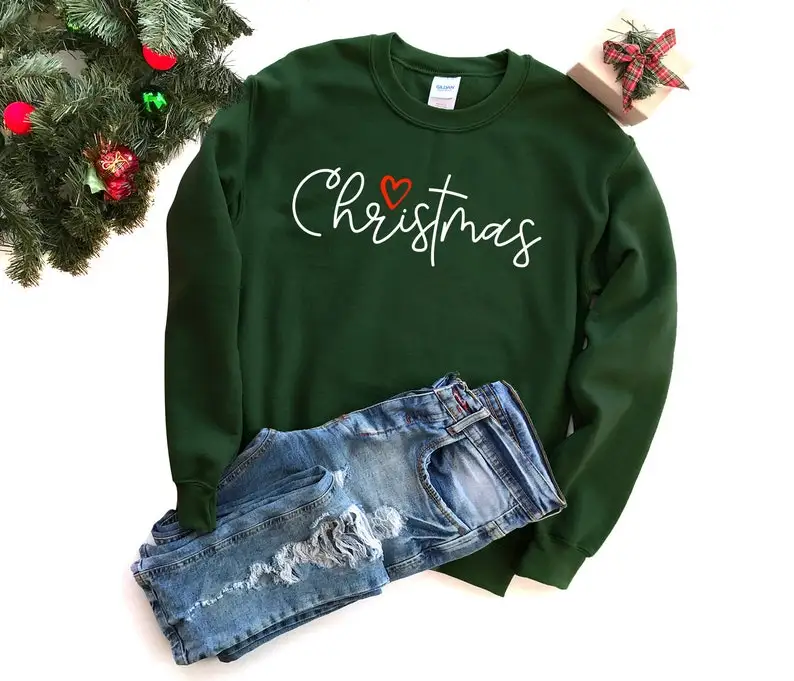 Christmas Cross Sweatshirt Gift  Short Sleeve Top Tees O Neck 100% Cotton Fashion Streetwear harajuku goth y2k Drop Shipping