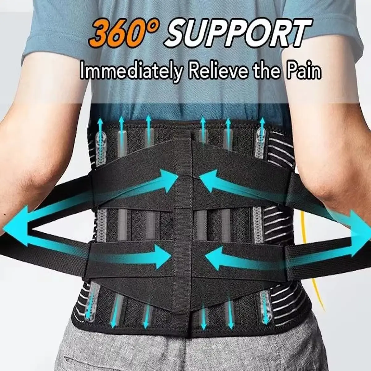 

Back Brace for Men Women Lower Back Pain Relief Adjustable Back Support Belt for Work Anti-skid Lumbar Support