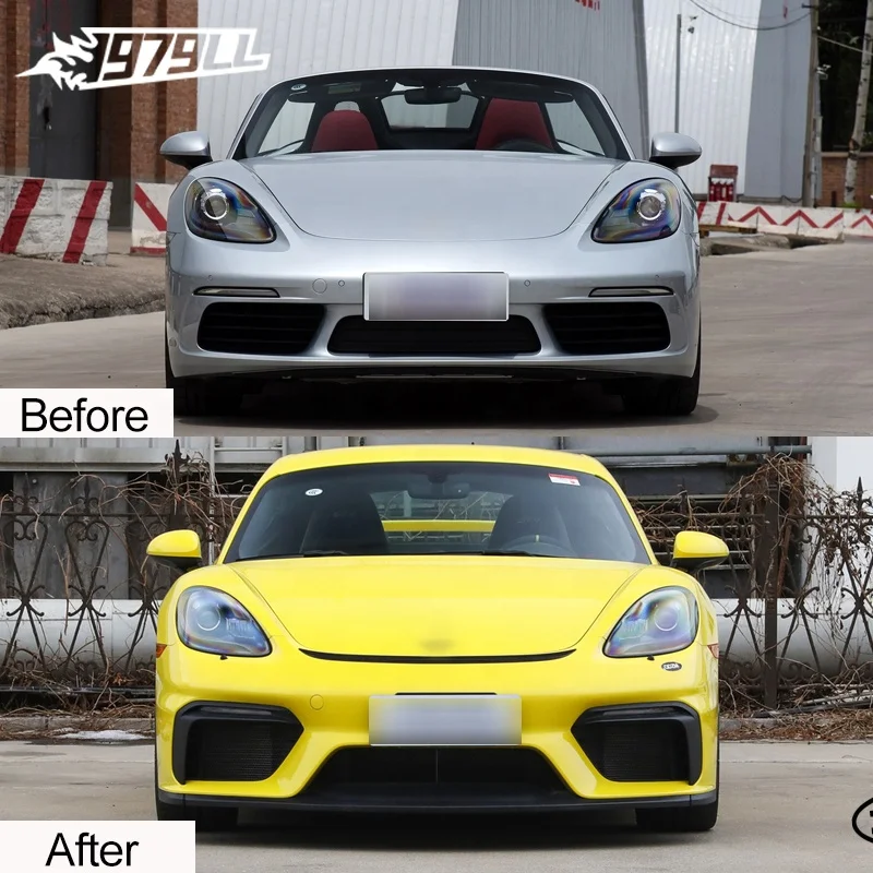 Car bodykit 2016-2023 982 front bumper upgrade to GT4 GT4 RS full body kits  for Porsche 718 cayman boxster