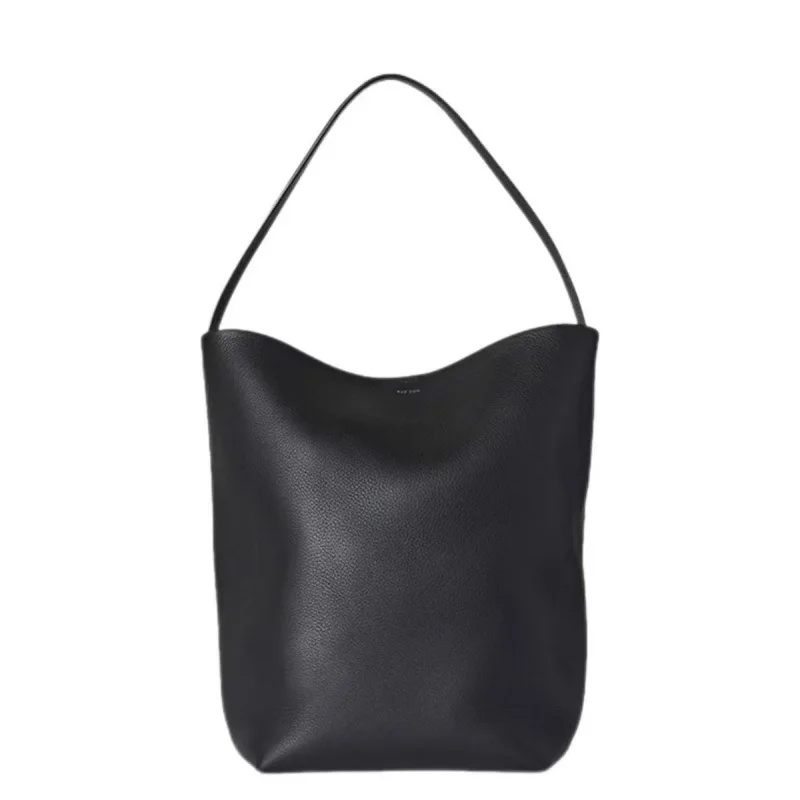 

Bucket bag, women's large capacity tote bag, leather shoulder bag, retro and simple commuting bag