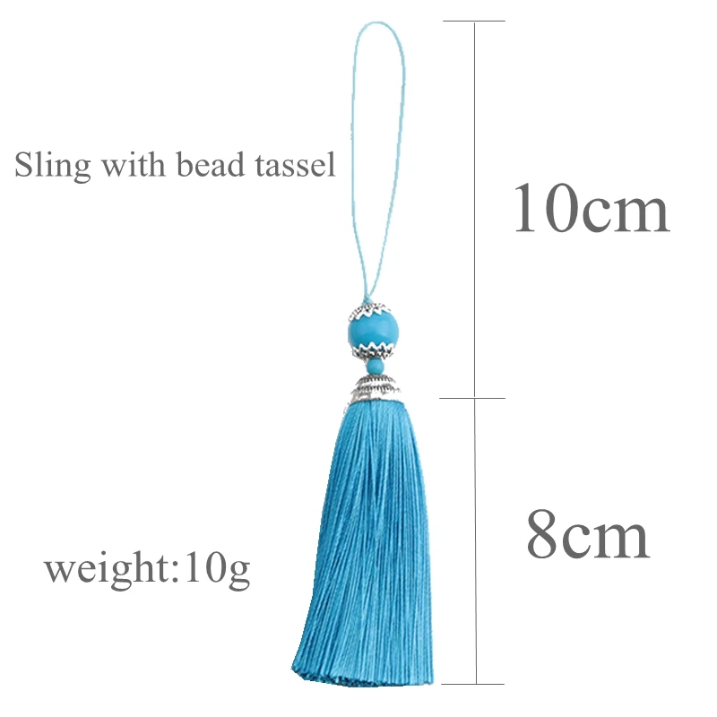 2/5/10Pcs 8CM Polyester Silk Beads Tassel Fringe Brush Tassels Trim Crafts DIY Necklaces Jewelry Finding Key Chains Accessories