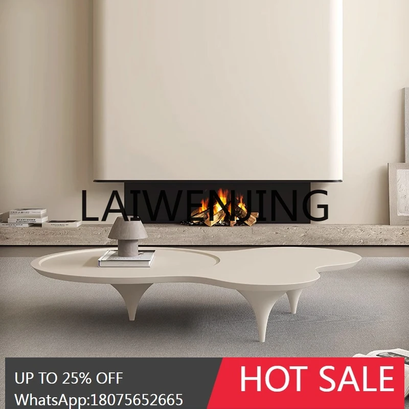 RWJ Silent Style Cream Tea Table Simple Shaped Household Internet Celebrity Pier Table