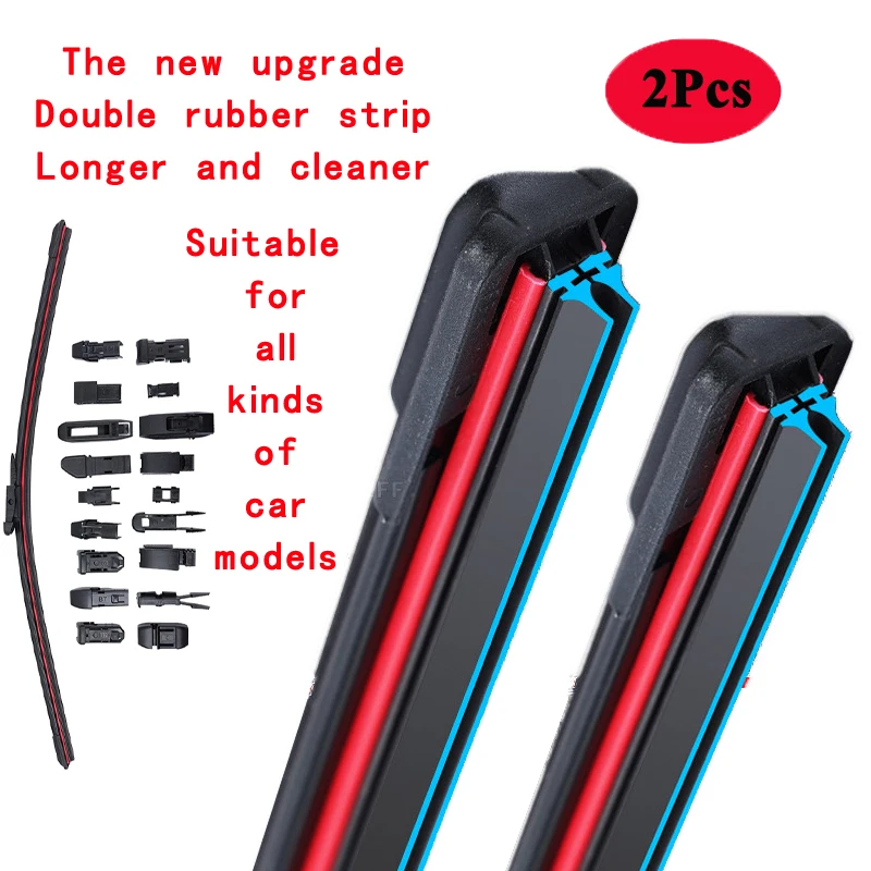 

For Audi A6 S6 RS6 C6 Sedan Estate 2004 2005 2006 2007 2008 2009 2010 2011 Car Accessories Double Rubber Windshield Wiper Blades