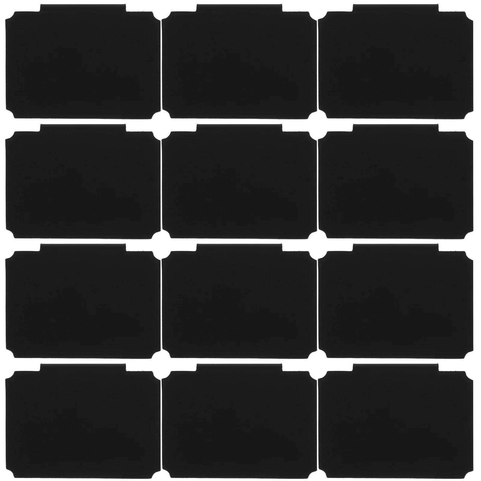 

12 Pcs Label Holder Message Board Removable Bin Tags Pantry Organization Labels Bins Clip Basket DIY Chalkboard Black Storage