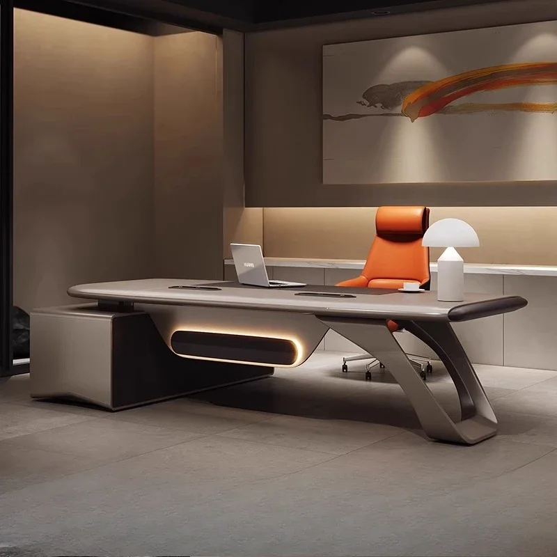 

Modern Storage Luxury Office Desks Drawers Chair Asthetic Writing Designer Computer Desks L Shaped Laptop Scrivania Furniture