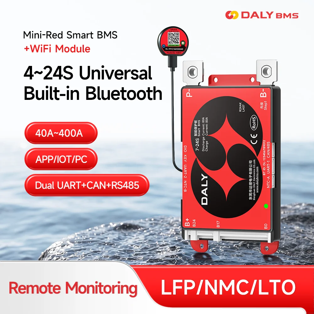 Smart Bms 24S 200A Bluetooth Lifepo4 - Daly Smart WiFi BMS Lifepo4 4-8S
