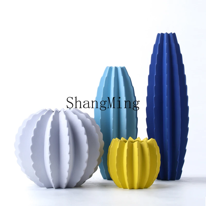 

CL Home Furnishing Model Room Flower Ornament Modern Simple Living Room Creative Multi-color Ceramic Vase Ornament