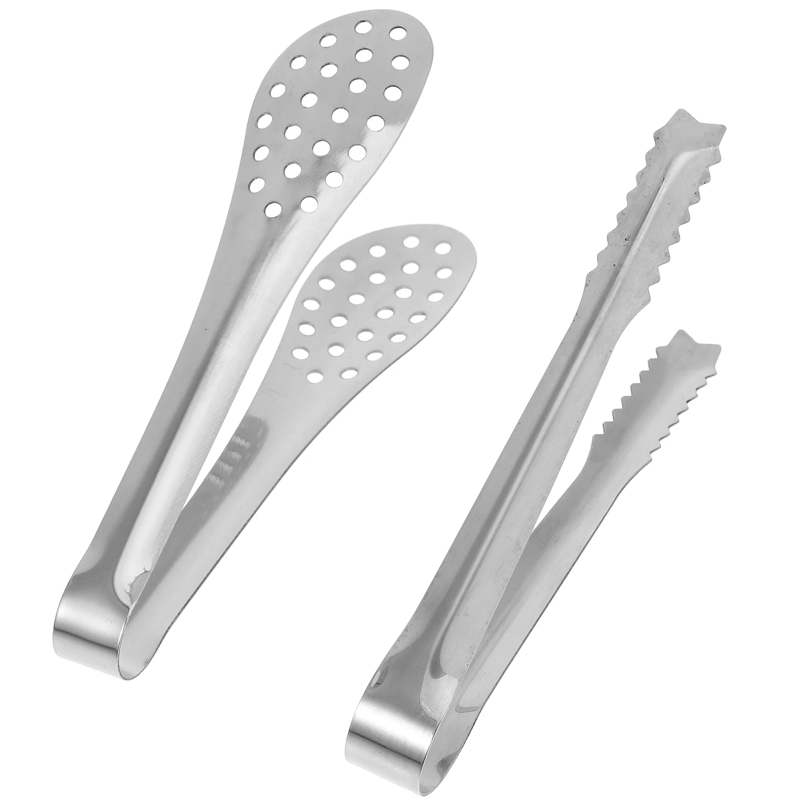 

6pcs Stainless Steel Cutlery 5 Inch Small Tongs Mini Ice Pliers Kitchen BBQ Buffet Serving Food Appetizer Tools Compact Design