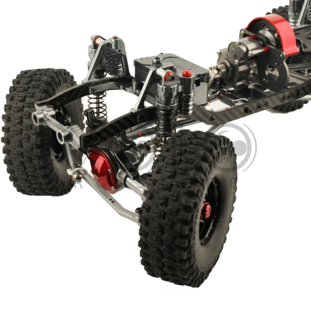 Controle Remoto Car Model Refit Kit, Quadro Montado, Chassi Todo em Metal, Simulação de Escalada, Upgrade, Distância entre eixos, 1:10, SCX10, 313mm