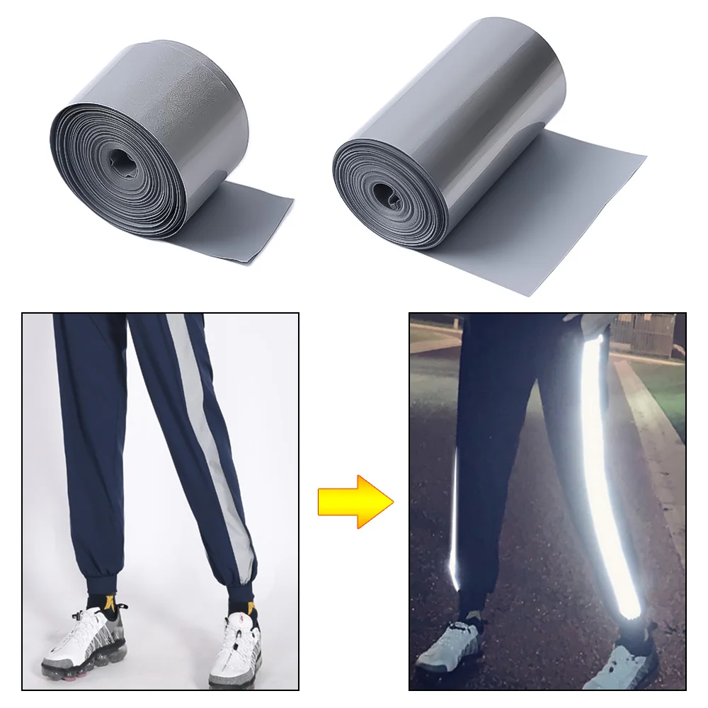 5M DIY reflecterende strip warmteoverdracht tape sticker voor handgemaakte kleding tas schoenen opstrijkbare veiligheidskleding reflecterend materiaal