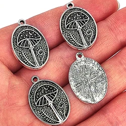 5pcs Cute ferns mushroom star moon forest pendant charm mushroom fantasy elves fairy charms woodland for DIY women Accessories