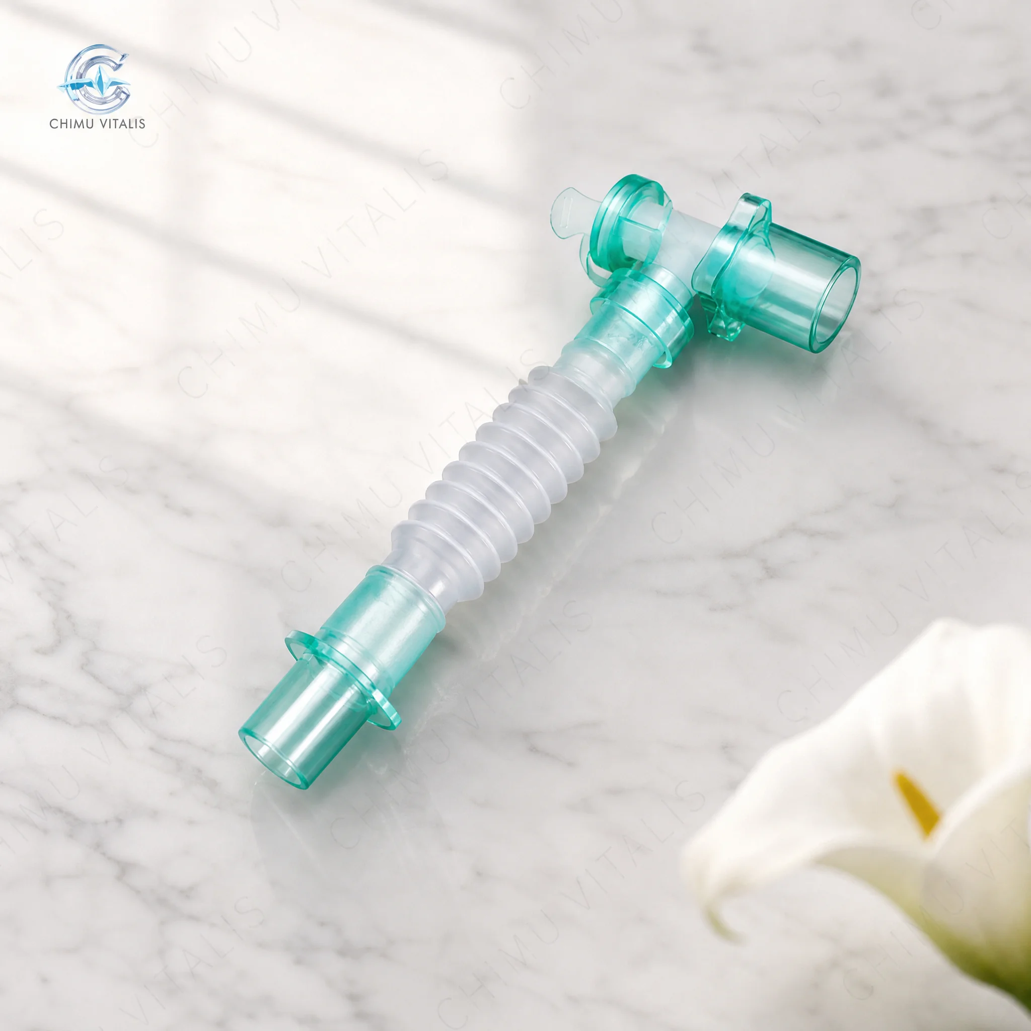 【CHIMU VITALIS 】Breathing Circuit Catheter Mount Extension Tube Sampling Port Expandable Corrugated Hose Veterinary Clinic