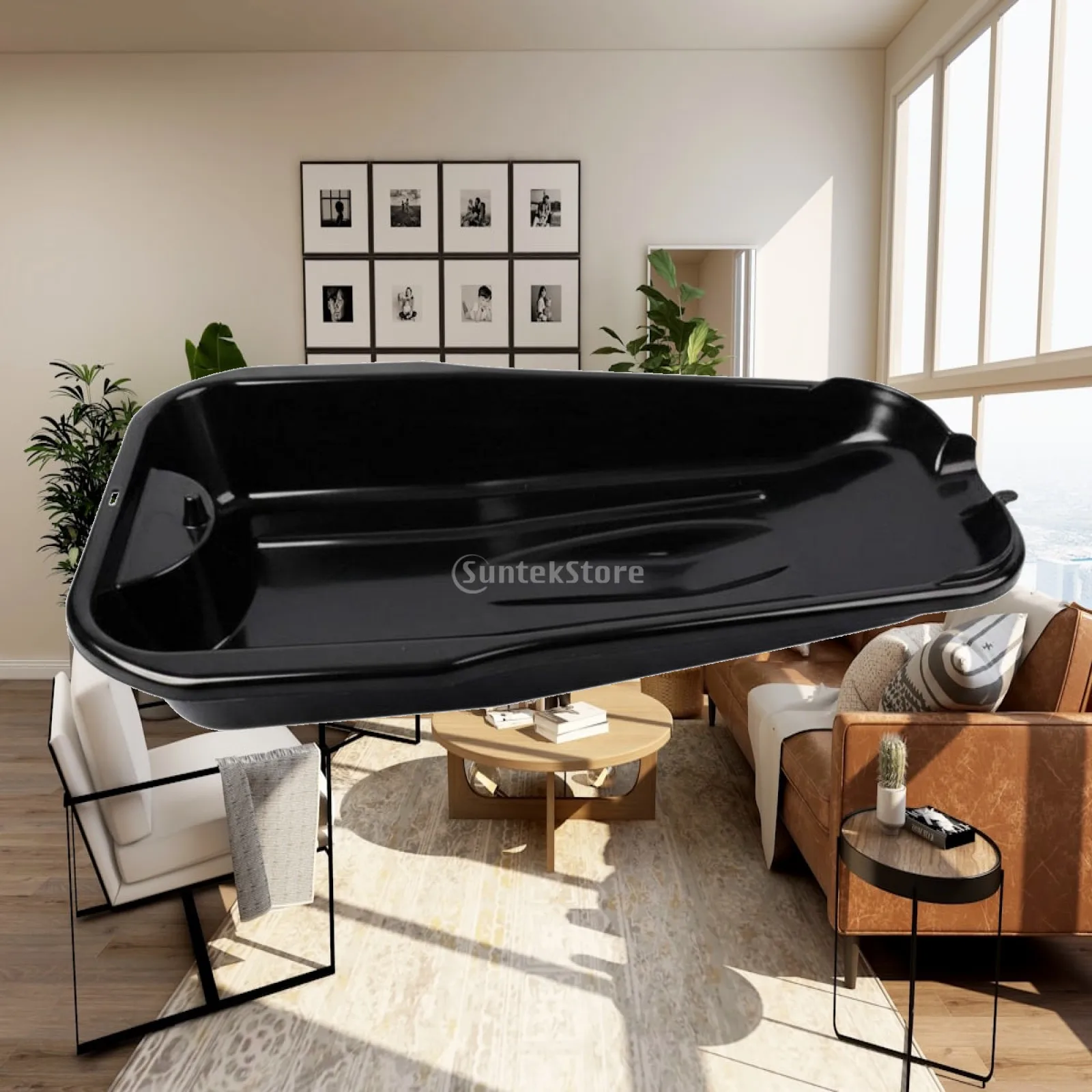 Motorcycle Oil Drain Tray 2.5L Reusable PP Pan for Car Maintenance and Fluid Collection