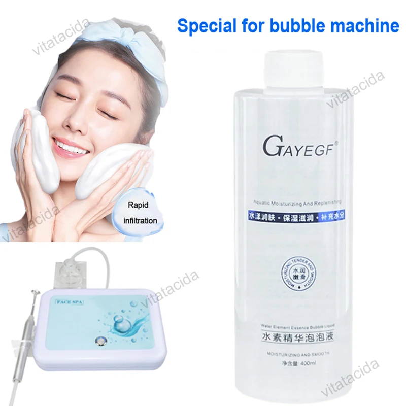 Japanese Magic Oxygen Bubble Machine Special Liquid for Face Body Whitening Rejuvenating Skin Cleaning Water Mite Removing Home