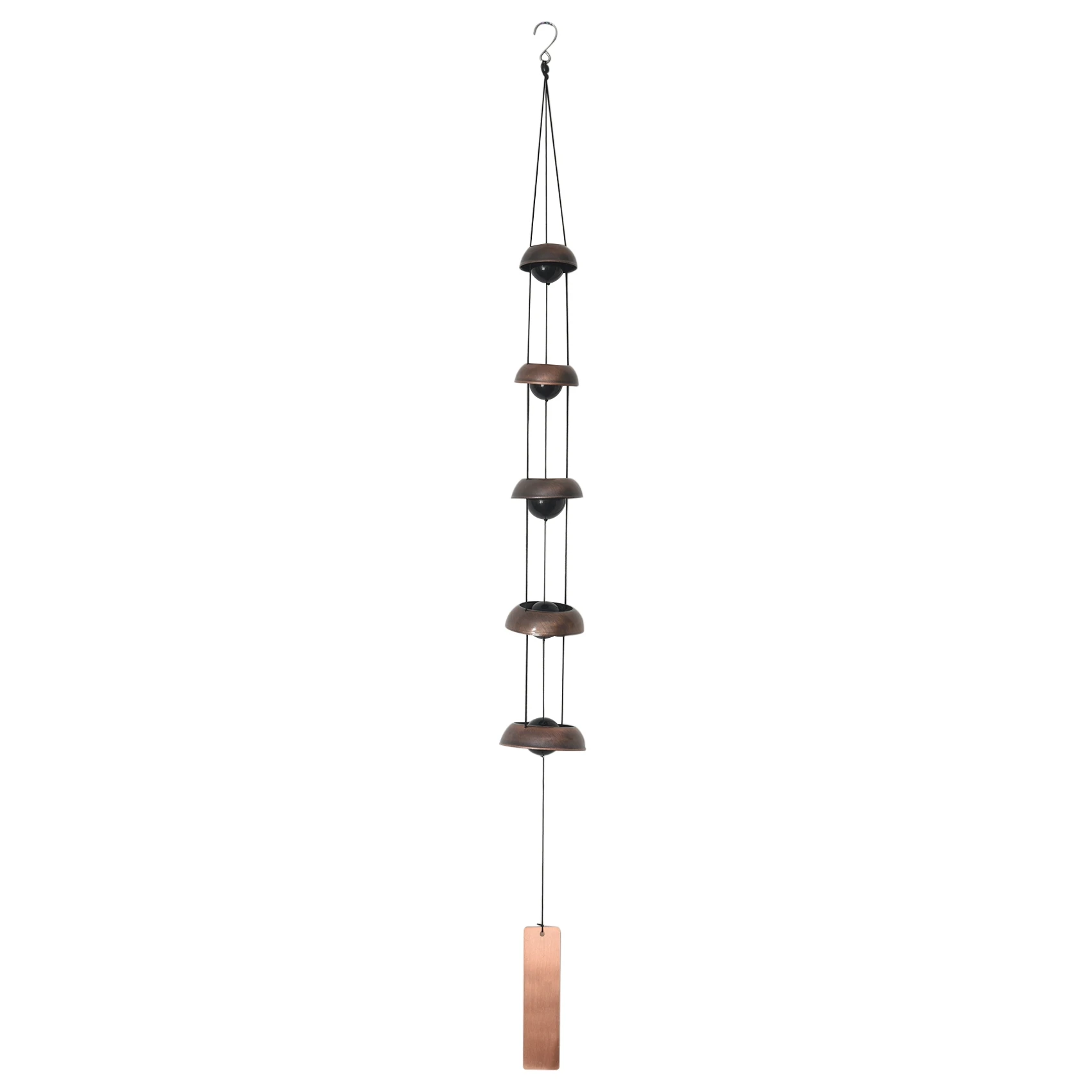 Bell Wind Chimes Temple Wind Bell with 5 Bells,Feng Shui Wind Chime for Home Yard Outdoor Decoration Memorial Wind Chime